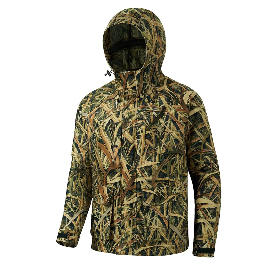 Fishing Jacket Waterproof - メンズ9ポケットウォーカー通気性防水フィッシングハンティングウェーディングジャケット静音アウターファブリック付き