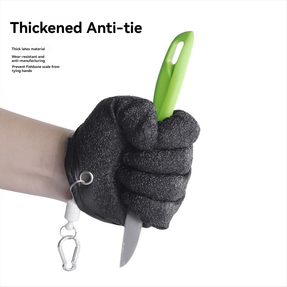 Fishing Gloves - ABST 左右兼用プロフェッショナルキャッチフィッシュラテックスフィッシンググローブ滑り止め保護手の傷防止漁師用