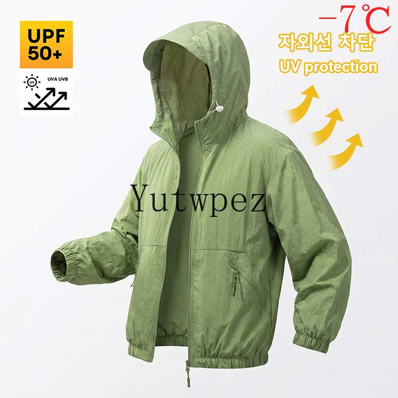 Fishing Jacket Waterproof - ユニセックス日焼け止めジャケット UPF88+ 防水速乾軽量ウィンドブレーカー アウトドアハイキングキャンプ釣りサマージャケット