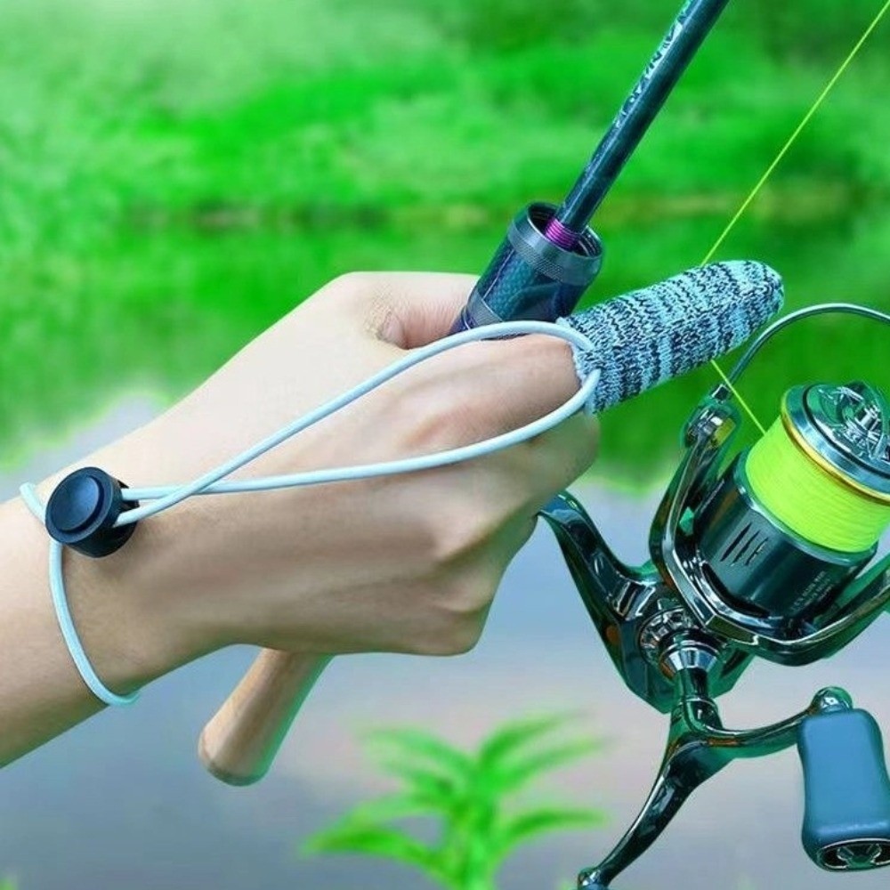 Fishing Gloves - 滑り止め釣り用シングルフィンガーグローブ 通気性のある伸縮性バンド付き コントロールラインフィッシンググローブ 耐摩耗性フィンガープロテクター