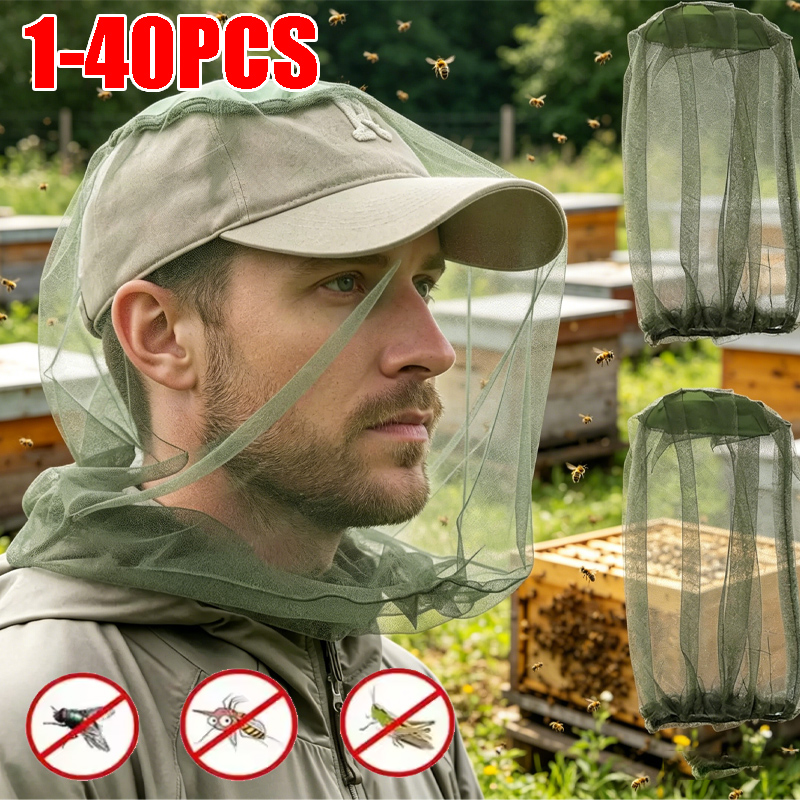 Fishing Hat - 釣り用サンハット 蚊帳付き 通気性メッシュ フェイスシールド 男女兼用 アウトドアキャップ