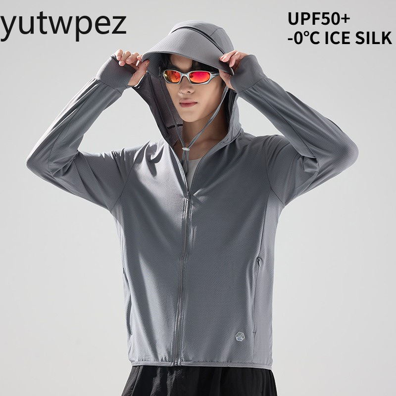Fishing Shirt Uv Protection - アウトドアスポーツシャツ ランニング用保護 クールシルク素材 日焼け防止 軽量 UPF50+