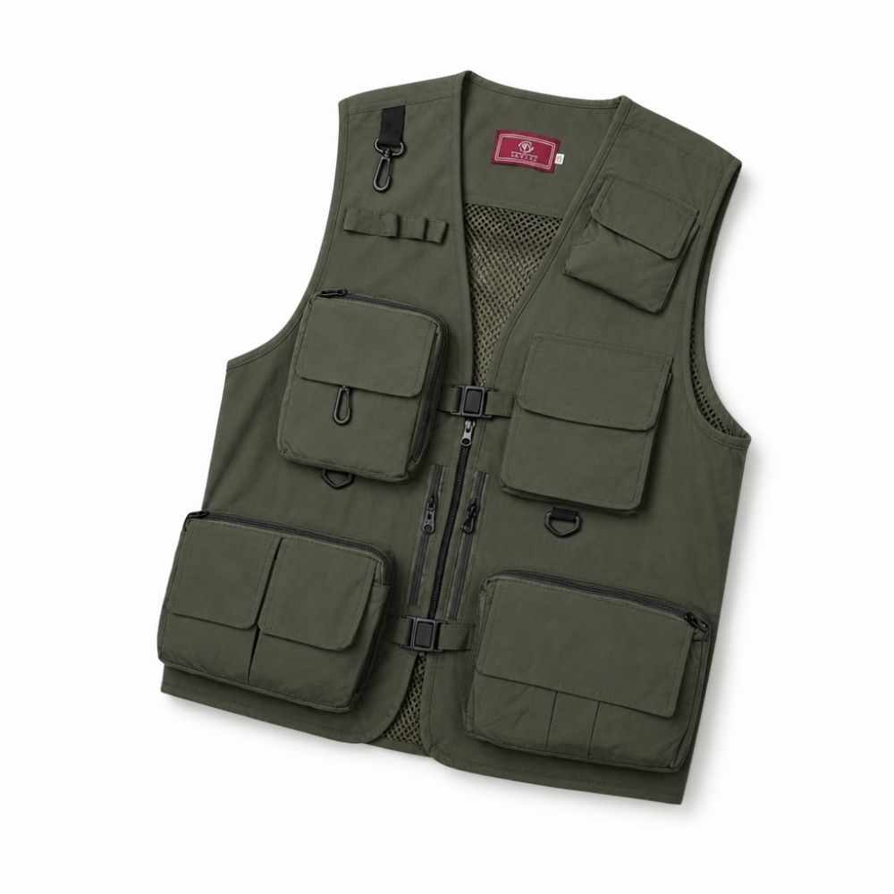 Fishing Vest - カジュアル防水フィッシングベスト速乾軽量写真撮影ベスト通気性メッシュカーゴベスト写真撮影作業用