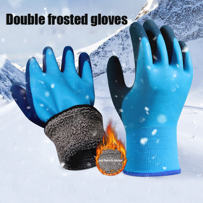 Fishing Gloves - ユニセックス防寒作業用手袋、-30度、冷保存、不凍液、釣り、防寒、熱、防風