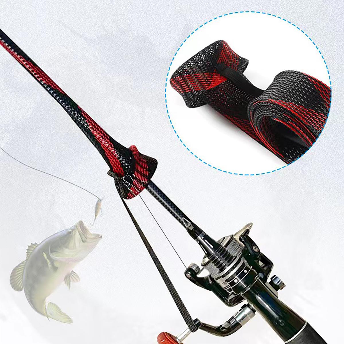 釣り竿編みネット保護カバー釣り道具スピニングキャスティングア - Fishing Socks のレビューと価格