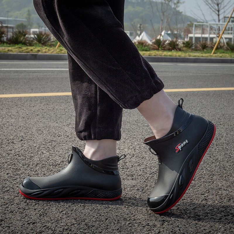 トレンディなメンズミッドカーフレインブーツ防水ソフトで快適な - Fishing Boots のレビューと価格