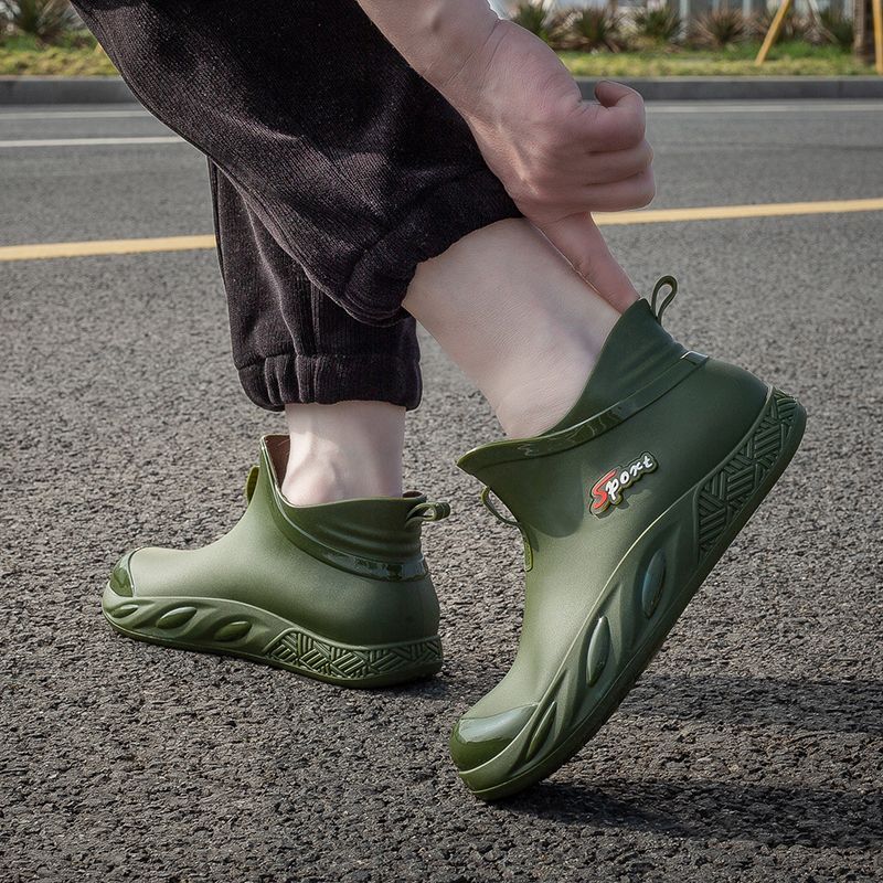 トレンディなメンズミッドカーフレインブーツ防水ソフトで快適な - Fishing Boots のレビューと価格