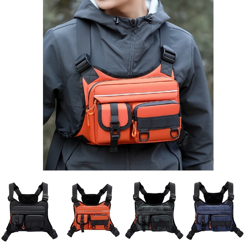 メンズタクティカルチェストバッグ、ランニング＆ハイキングベス - Fishing Vest のレビューと価格