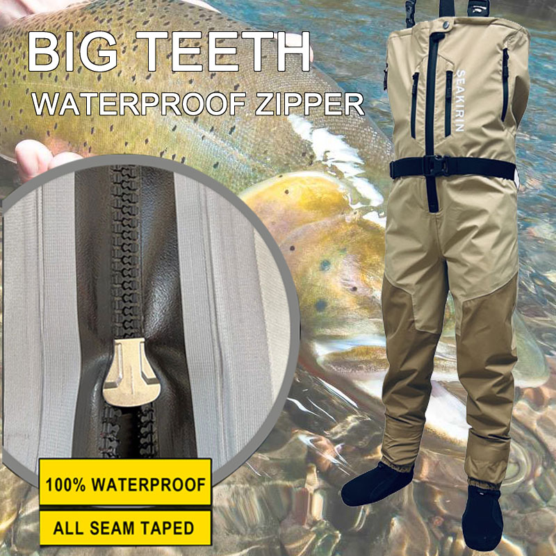 ジップフロント通気性スタウトチェストフィッシングウェーダー防 - Fishing Pants Waterproof のレビューと価格
