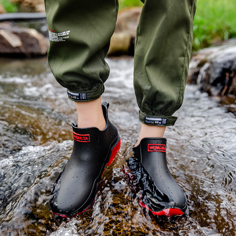 ファッションレインシューズ屋外防水メンズアンクルレインブーツ - Fishing Boots のレビューと価格