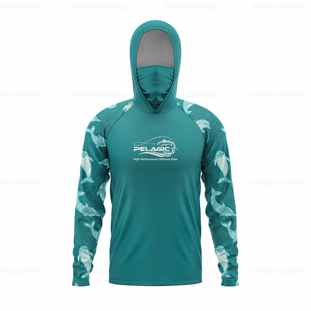 男性用長袖Tシャツ,釣り服,UV保護 - Fishing Hoodie のレビューと価格