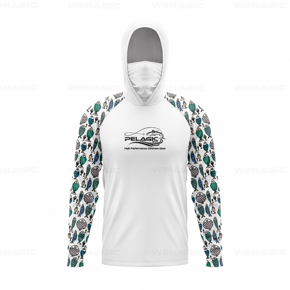 男性用長袖Tシャツ,釣り服,UV保護 - Fishing Hoodie のレビューと価格