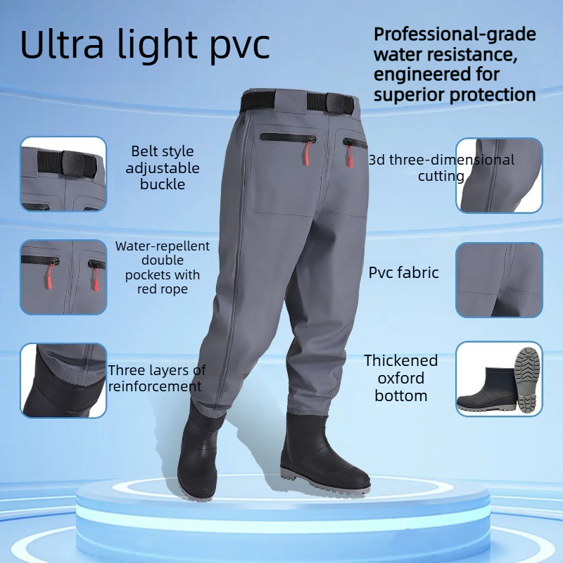 メンズ防水釣り用ウェーダーパンツ、ナイロン製ハーフボディウエ - Fishing Pants Waterproof のレビューと価格