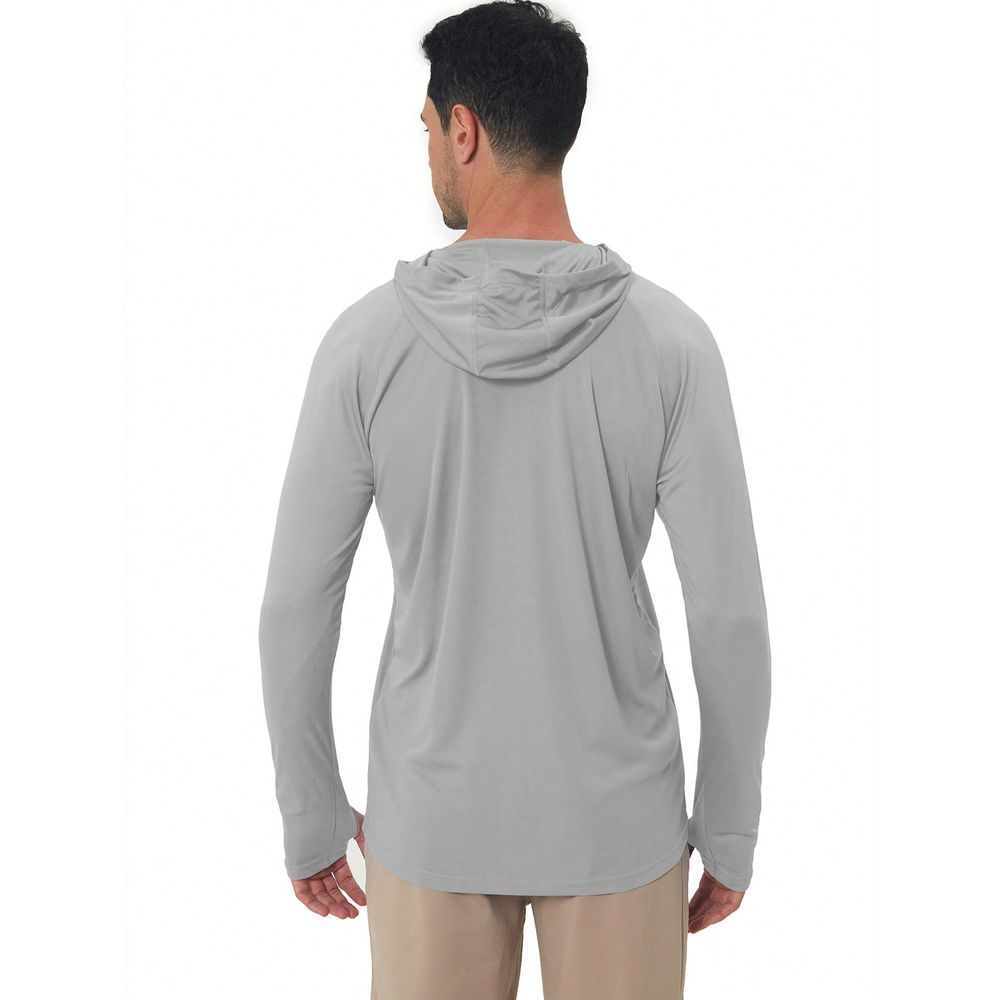 UPF50+ 日焼け止めフード付き長袖フィッシングランニング - Fishing Shirt Uv Protection のレビューと価格