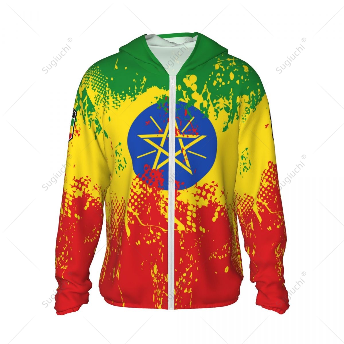 エチオピア国旗日焼け止めパーカー日焼け止め服釣りサイクリング - Fishing Hoodie のレビューと価格