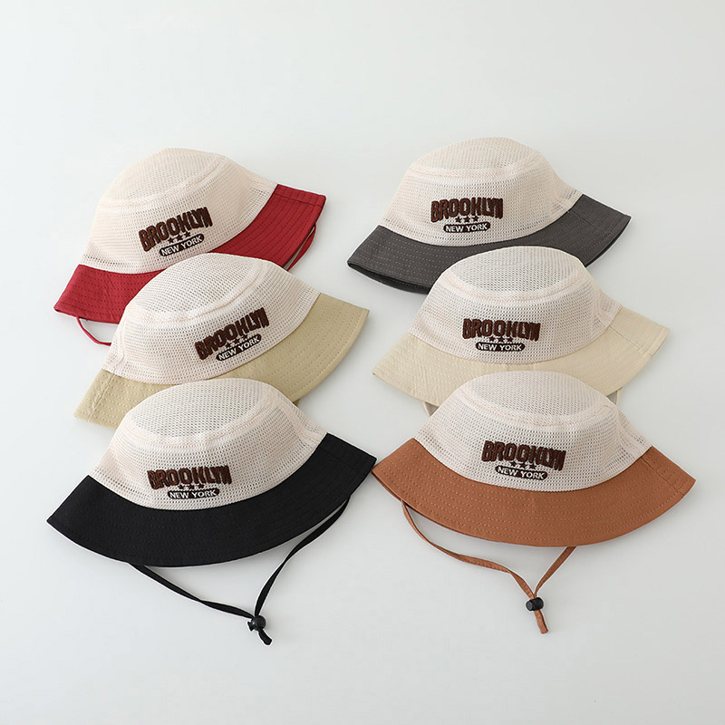 文字刺繍入りベビーサンハット 夏用メッシュ通気性 男の子女の - Fishing Hat のレビューと価格