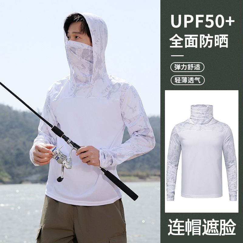 釣り用シャツ フード付き メンズ 日焼け止め服 アウトドア  - Fishing Hoodie のレビューと価格