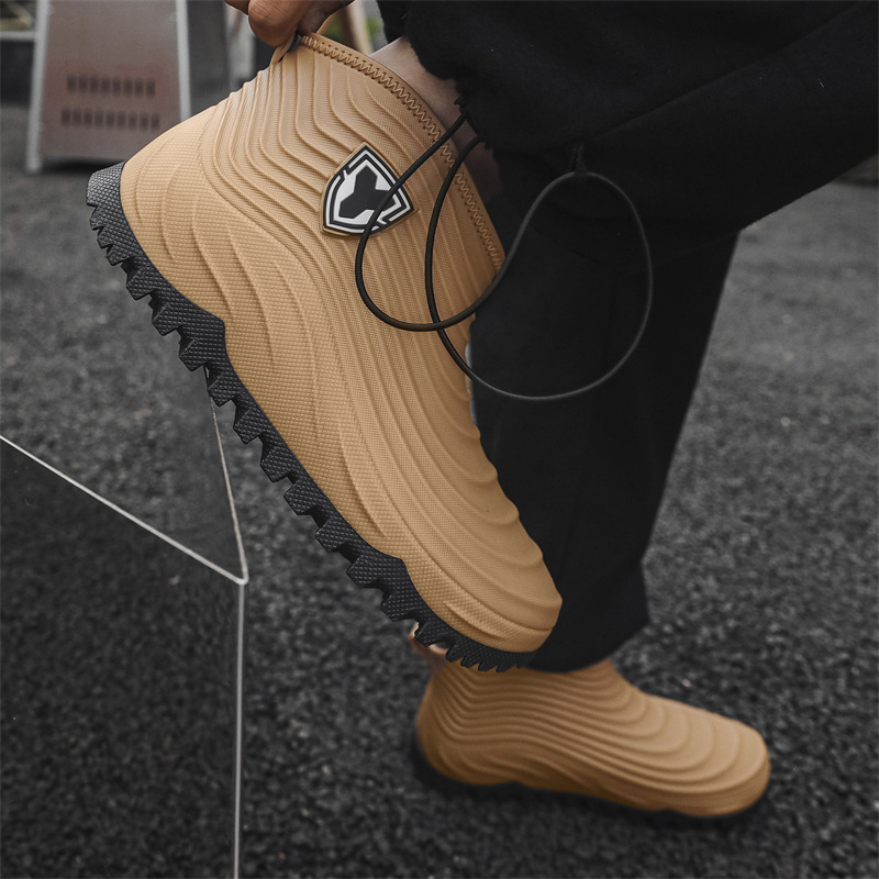 メンズレインシューズファッション防水滑り止めレインブーツ冬シ - Fishing Waders のレビューと価格