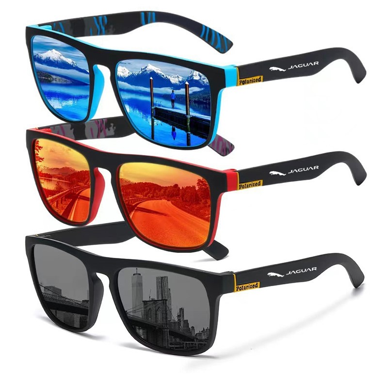 ファッションヴィンテージスクエア偏光サングラス運転釣りサング - Fishing Sunglasses Polarized のレビューと価格
