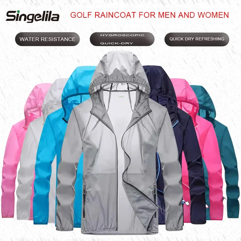 大人用防水軽量ゴルフレインコート、アウトドアジャケット、防雨 - Fishing Jacket Waterproof のレビューと価格