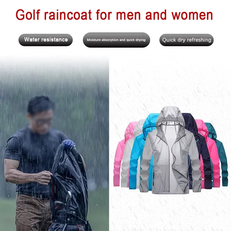 大人用防水軽量ゴルフレインコート、アウトドアジャケット、防雨 - Fishing Jacket Waterproof のレビューと価格