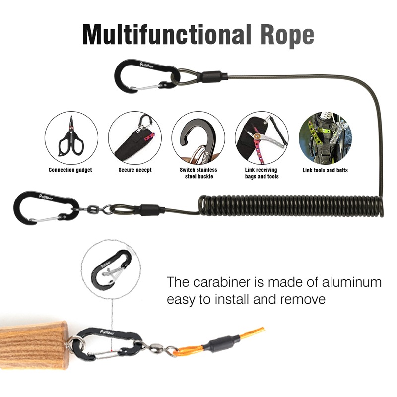 尻手ベルト 釣竿の落下防止 尻手ロープ スパイラルコード 釣 - Fishing Belt のレビューと価格