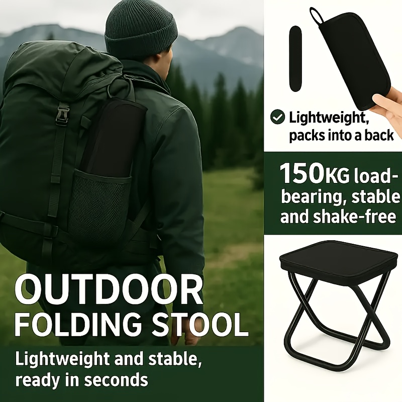 耐久性のあるポータブルコンパクト軽量折りたたみスツール、アウ - Fishing Backpack のレビューと価格
