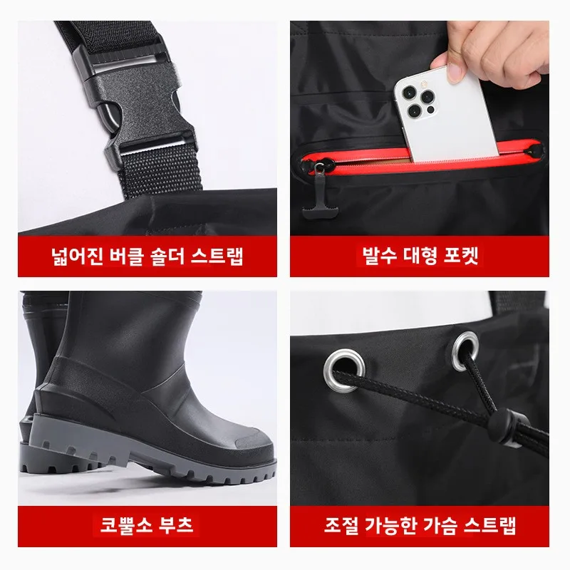 防水チェストウェーダー釣りパンツ靴ブーツウェーダーセット肥厚 - Fishing Pants Waterproof のレビューと価格