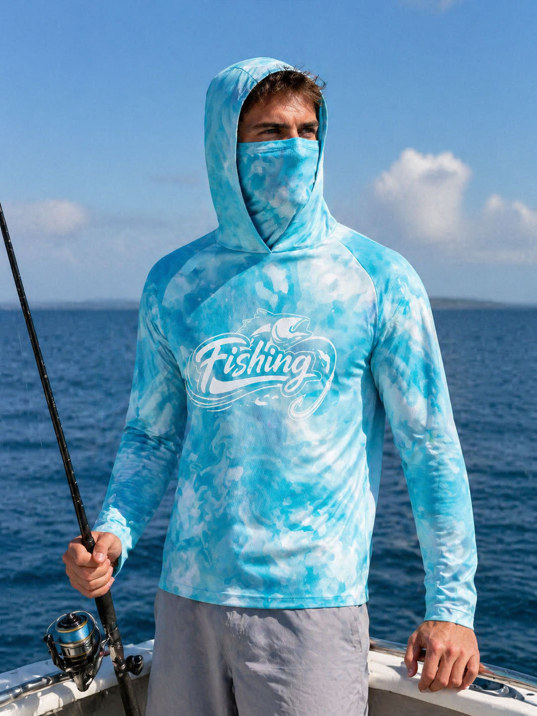 釣り用フード付きシャツ メンズ釣り服 長袖 アウトドア 夏用 - Fishing Hoodie のレビューと価格
