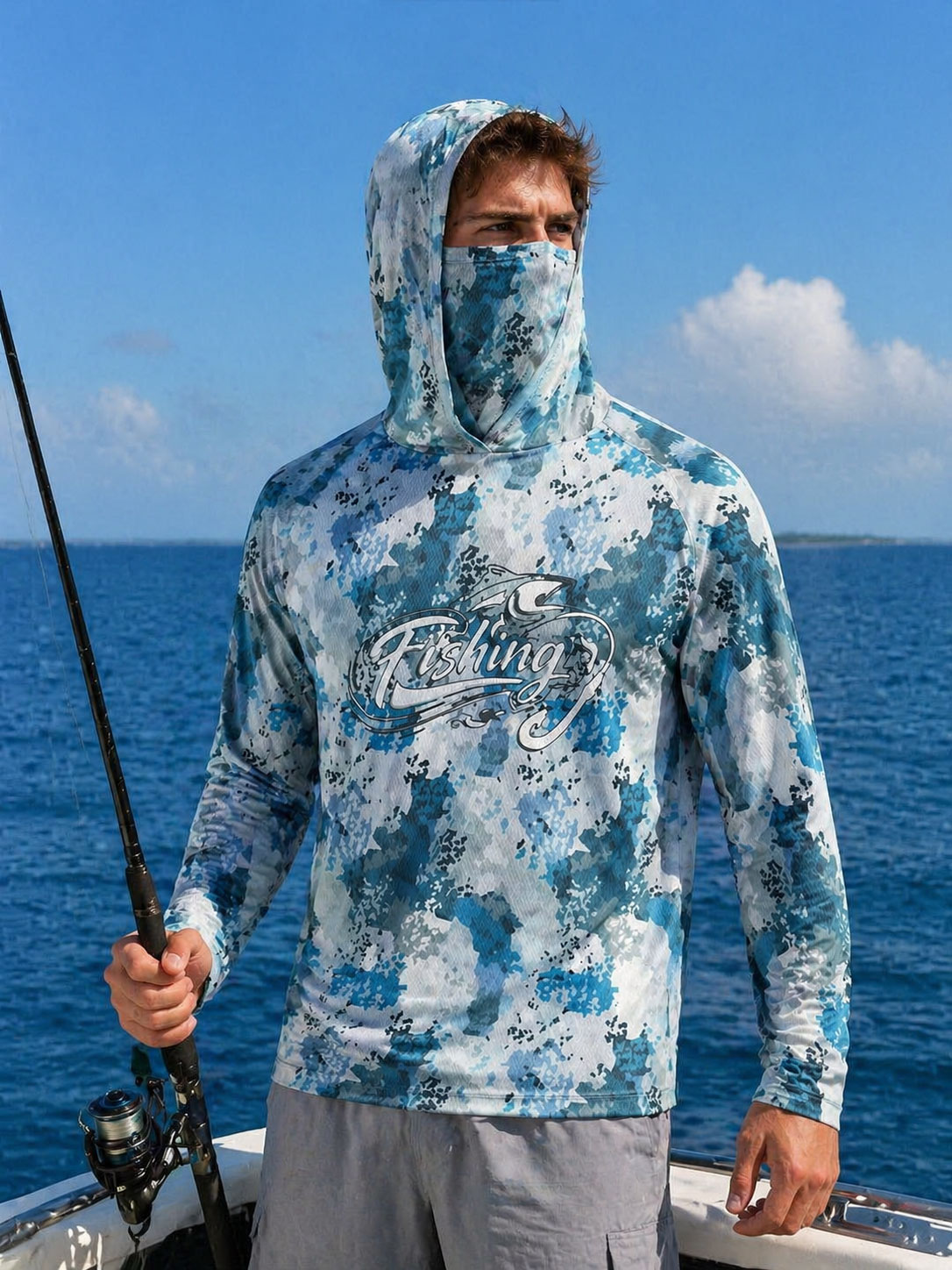 釣り用フード付きシャツ メンズ釣り服 長袖 アウトドア 夏用 - Fishing Hoodie のレビューと価格
