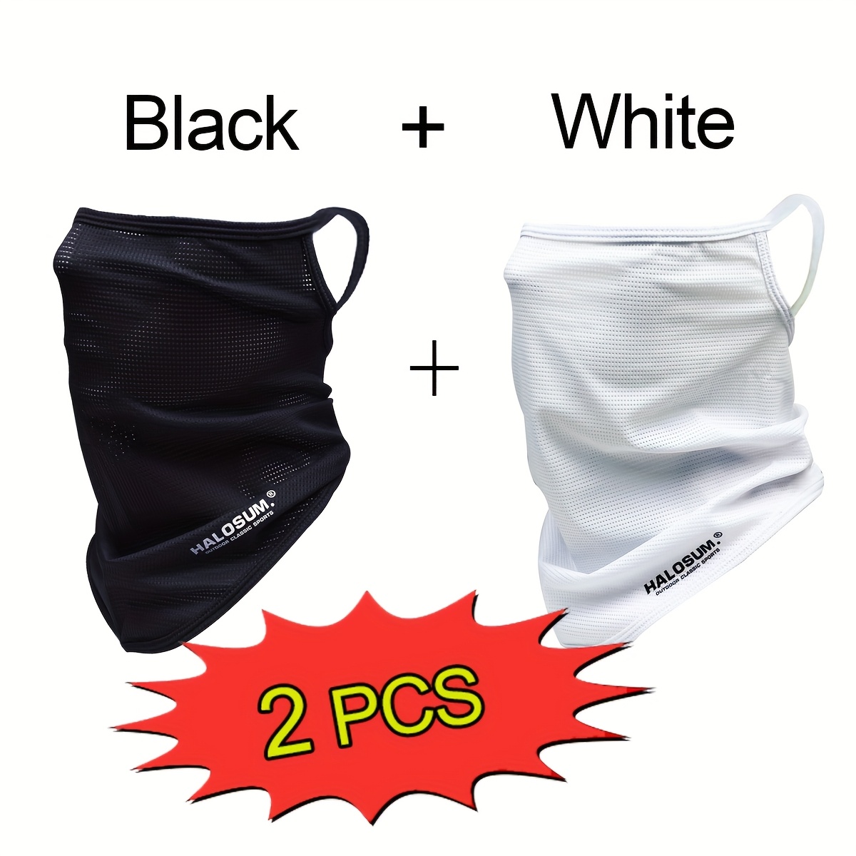 1/2 個アイスシルクフェイスマスク通気性サイクリングバイザ - Fishing Mask Sun Protection のレビューと価格