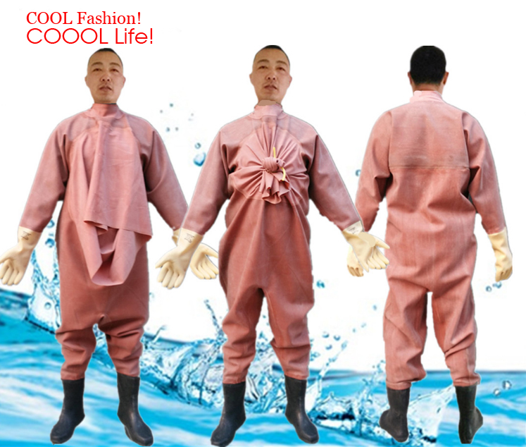 男性と女性のためのゴム製ウェーダー,水泳ダンガリー,ハンティ - Fishing Rain Suit のレビューと価格