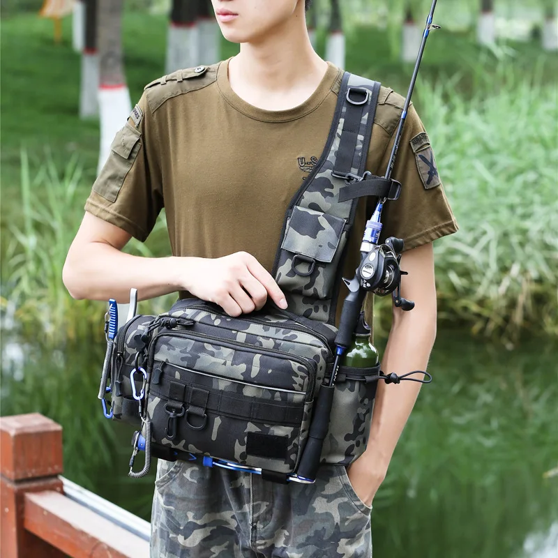 大容量の多機能ウエストバッグ,ハンティングショルダーバッグ, - Fishing Backpack のレビューと価格