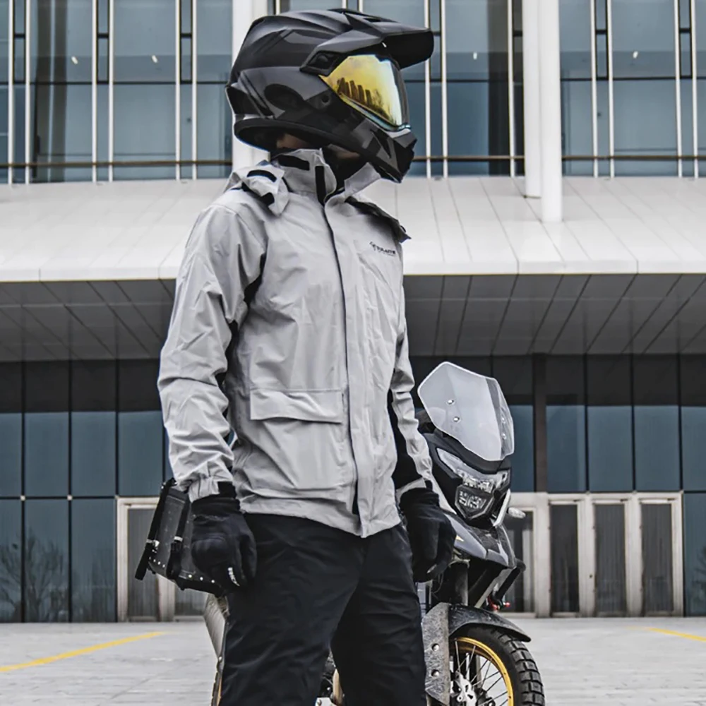 男性と女性のためのオートバイのレインコート,ライダースーツ, - Fishing Jacket Waterproof のレビューと価格