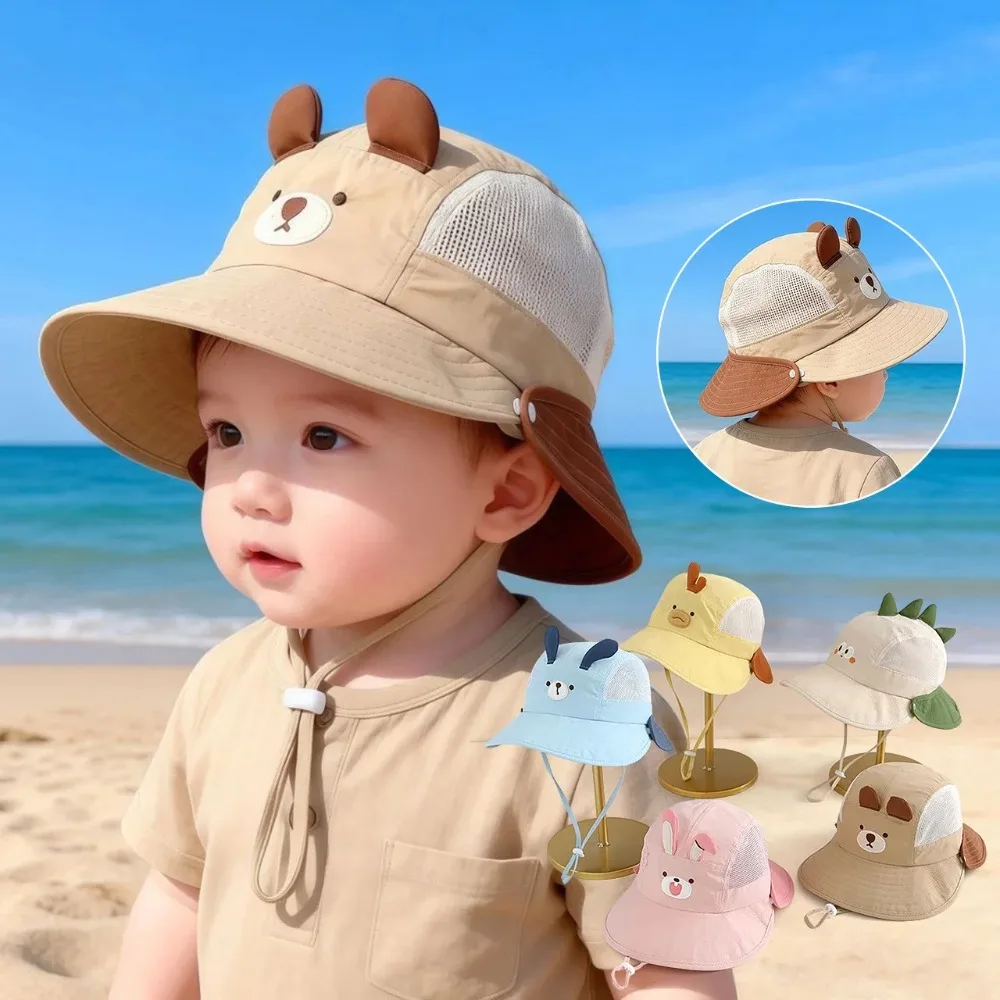 かわいい漫画ベビー漁師帽子夏メッシュ通気性バケットハット幼児 - Fishing Hat のレビューと価格