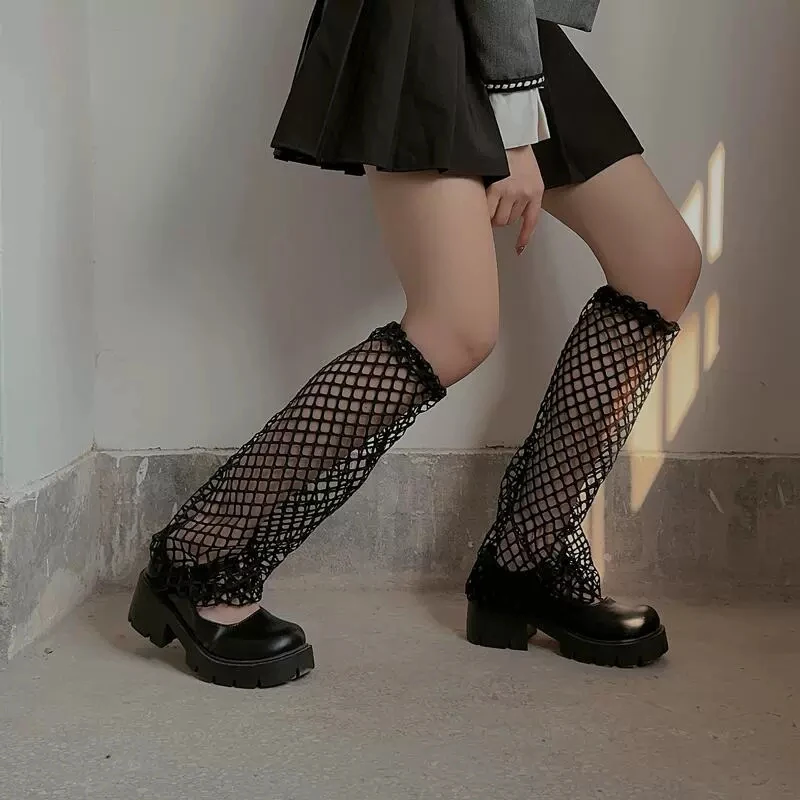 ロリータスタイルのロングソックス,女性用,伸縮性の高いレッグ - Fishing Socks のレビューと価格