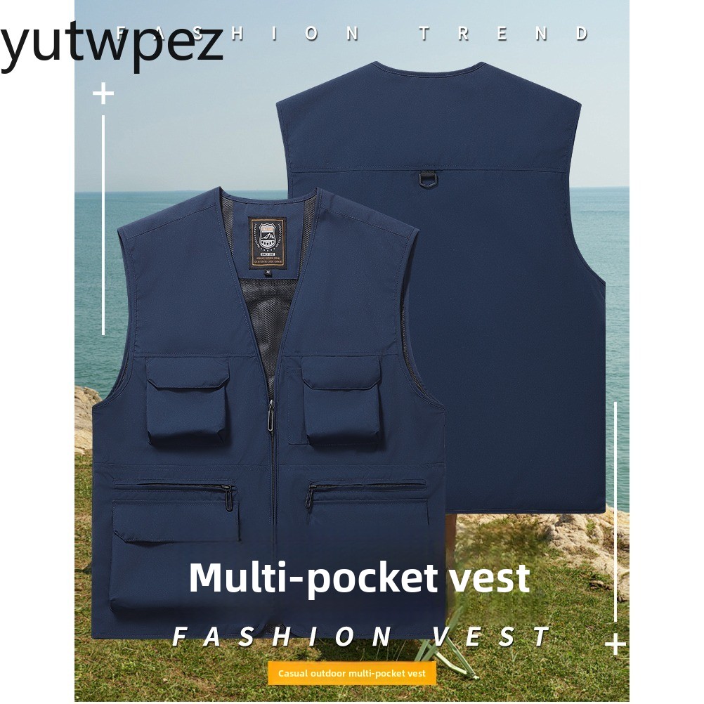 メンズアウトドアハイキングスポーツ日焼け止めユーティリティフ - Fishing Vest のレビューと価格